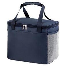 QLZHS 方形手提保溫袋 飯盒便當包, 藏青色, 1個