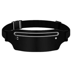 超輕量防水慢跑跑步腰帶, 黑色, 1個