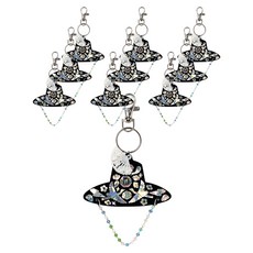 minhwashop 傳統帽子鑰匙圈 麻草笠 S250097A, 混合顏色, 10個