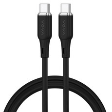 보바 C타입-C타입 고급 실리콘 초고속케이블 60W, 1.2m, Black, 1개