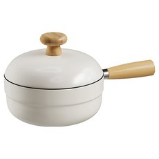 SUNORO 日式0氟塗層仔仔鍋 白色, 1個, 16cm