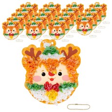 minhwashop 聖誕節立體馬賽克裝飾品製作 魯道夫 S250057C, 20個, 混合色