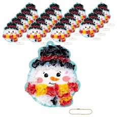 minhwashop 聖誕節立體馬賽克裝飾品製作 雪人 S250057B, 混合顏色, 20個