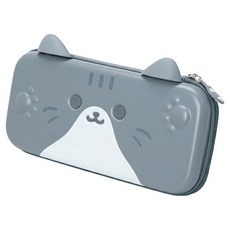 GEEKSHARE 任天堂 Switch 2 攜帶保護殼 甜心貓, 灰色, 1個, B-101