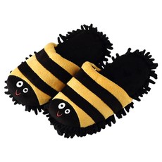 MarketA 可愛角色抹布清潔拖鞋 240mm, 蜜蜂, 1個