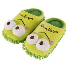 MarketA 青蛙蓬鬆清潔拖鞋 260mm, 淺綠色, 1個