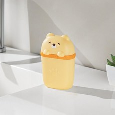 셀리빙 곰돌이 여행용 비누 케이스, 옐로우, 2개