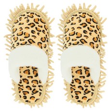 MarketA 動物造型地板清潔拖鞋 M(245~255mm), 豹紋, 1個