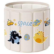 YUNMI 家用便攜式免安裝泡澡桶 折疊泡澡桶 嬰兒游泳桶 洗澡盆 浴盆 保溫沐浴桶, 米粉小恐龍, 1個