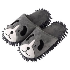 MarketA 可愛角色抹布清潔拖鞋 250mm, 小狗, 1個