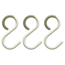 minono 米諾諾 彈性S鉤 小 3個裝, 灰白色, 1個