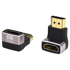 SPACE SHIELD Linkmate HDMI 8K UHD 延長轉換轉接頭 90度型 2入組, 1套, 單一商品