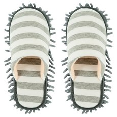 MarketA 條紋居家地板清潔拖鞋 M(245~255mm), 灰色, 1個