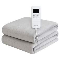 boKUK N-sleep 雙重加熱碳纖維電熱線 上下分離式供暖 高級電熱毯 BKB-5H01S, 灰色, 單人(80 x 180 cm)