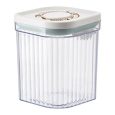 Kyhome 按壓式密封儲物罐 奶粉分裝罐 防潮收納罐 零食 收納罐 保鮮罐 透明, 1個