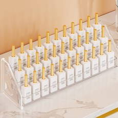 유인지화 아크릴 네일아트 젤네일 디스플레이 스탠드 진열대 3단, 투명, 1개