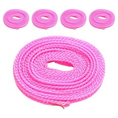 앞날창창 미끄럼방지 야외 캠핑 빨래줄 8m, 핑크, 5개