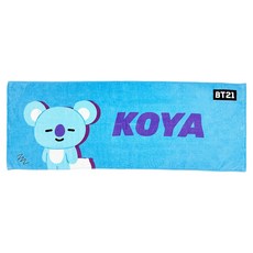 MARUSHIN 丸真 宇宙明星BT21 運動毛巾 KOYA, 藍色, 1個