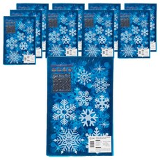 minhwashop 聖誕節靜電貼紙 雪花 I250045A, 混合顏色, 10個