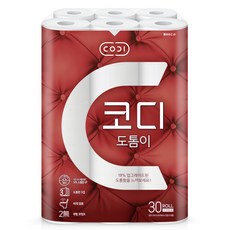 CODI 厚實3層印花捲筒衛生紙, 30m, 30捲, 1個