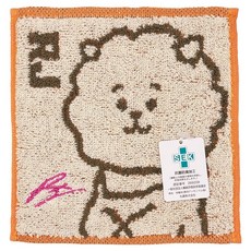 MARUSHIN 丸真 宇宙明星BT21 口袋小方巾 RJ, 橘色, 1個