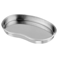 발룬피니 스텐 다용도 위생저 보관용기 반달 접시, 실버, 1개