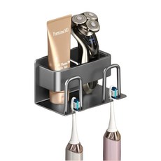 簡約浴室牙刷架 2杯, 乾燥花灰, 1個