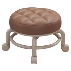 Essential Plus 蓬鬆附輪矮凳 和室椅, 棕色, 1個