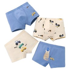 兒童用 Daonwear13 貓咪小型吉普車四角內褲4件組