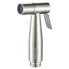 Rich Store 俐落現代浴室清潔馬桶清洗免治馬桶多用途噴槍 不鏽鋼噴槍 5.3 x 12 cm, 銀色, 1個