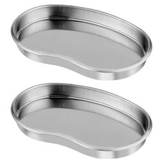 발룬피니 스텐 다용도 위생저 보관용기 반달 접시, 2개