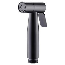 Rich Store 俐落現代浴室清潔馬桶洗滌免治馬桶多用途噴槍 不鏽鋼噴槍 5.3 x 12 cm, 黑色, 1個