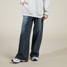 JCB 青少年長版刷毛寬版牛仔褲 U750