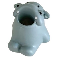 德普羅商務 張嘴可愛動物朋友牙刷架 小河馬, 混合顏色, 1個