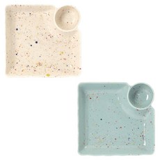 베로나 루체 만두접시 2종 세트, IVORY, BLUE, 1세트