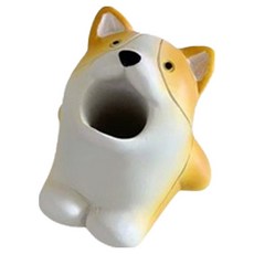 德普羅商務 張嘴可愛動物朋友牙刷架 寶寶柯基, 混合顏色, 1個