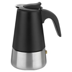 kela Ferrara不鏽鋼摩卡壺 4杯份, 霧黑色, 1個