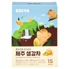 이디야 통생강을 갈아넣은 제주 생강차, 20g, 1개, 15개입