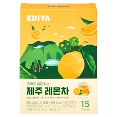 이디야 과육이 살아있는 제주 레몬차, 20g, 15개