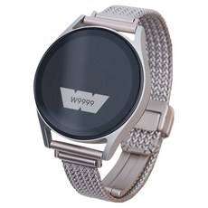 w9999 Galaxy Watch D扣編織金屬錶帶 20mm, 星光色, 1個