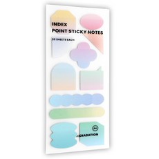 아이코닉 포인트 점착 메모지 플래그 인덱스스티커 04 Gradation, 1개, 20개입