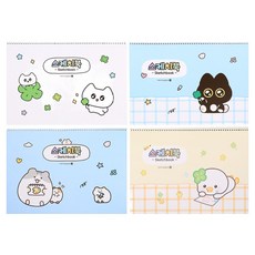 모닝글로리 캐릭터 스케치북 4종 세트, 8절, 1세트, 30매
