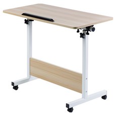 ONE HOUSE 加大丹菲可移動翻轉升降摺疊桌 80 x 40 x 85.5cm OH-K222-1, 楓木色