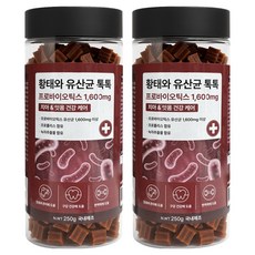 야아부르니 강아지 간식 황태와 유산균 톡톡 가수분해 영양간식, 250g, 2개, 치아 앤 잇몸