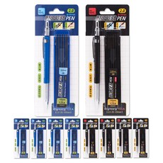 misoro 3500 按壓式自動鉛筆 黑色 + 藍色 套組 2473, 5個, 2mm