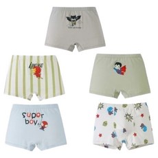 兒童用 Daonwear12 透氣 Super Boy 四角內褲 5件組