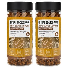 야아부르니 강아지 간식 황태와 유산균 톡톡 가수분해 영양간식, 250g, 2개, 피부 앤 피모