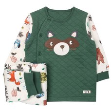 ORGANICMOM 新生兒用Poresu棉質長袖內衣上下套裝