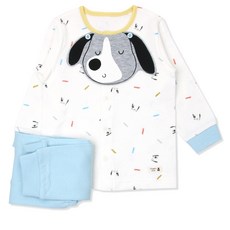 ORGANICMOM 新生兒用 Bethel 棉質長袖內衣上下套裝