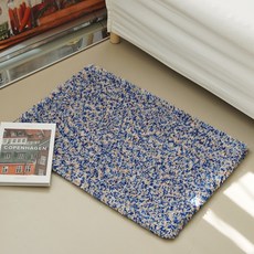 노크노크 텐더 보카시 극세사 욕실 발매트, 멜란블루